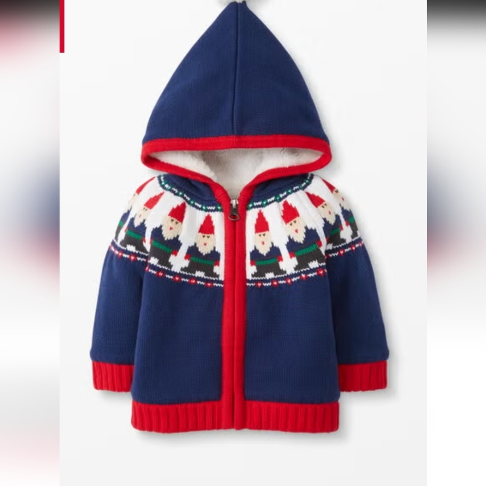 Hanna Andersson Gnome full zip lined jacket sz 18-24 months